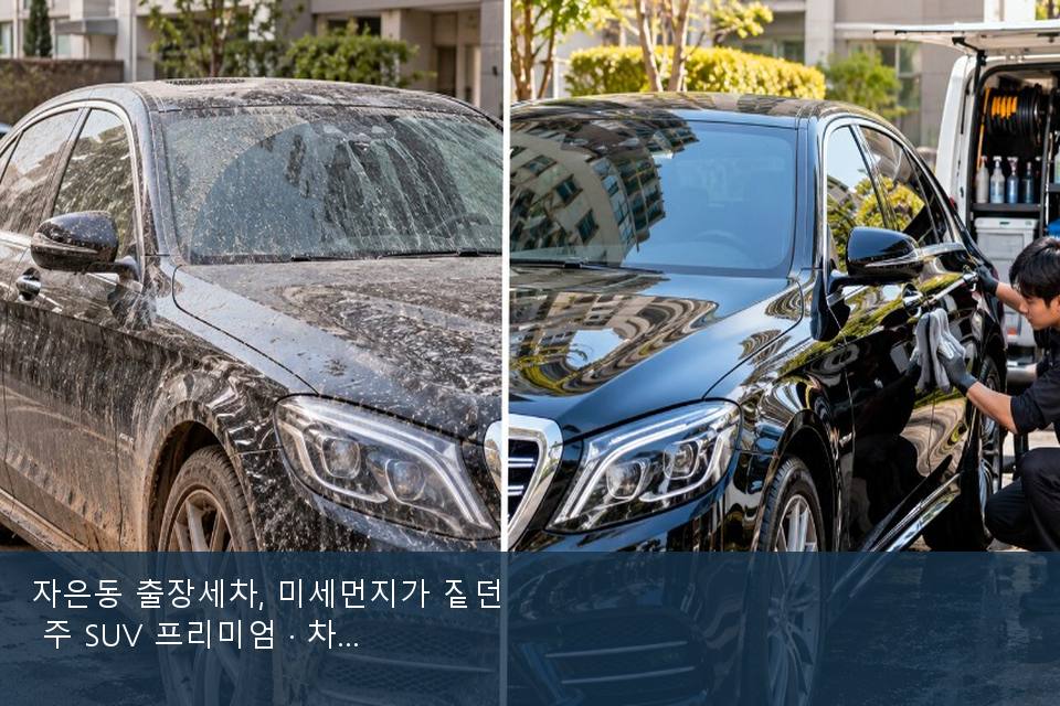 자은동 출장세차, 미세먼지가 짙던 주 SUV 프리미엄 · 차종 기준 금액
